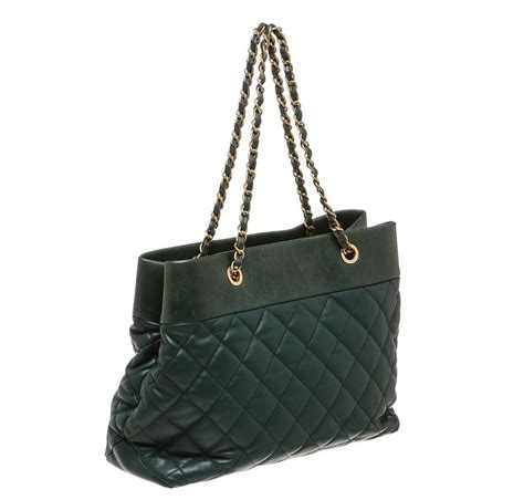 chanel green handbag|chanel green tote.